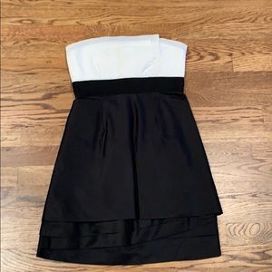 BCBGMaxAzria Strapless Black & White Dress Size 2